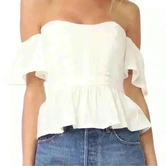 Petit Trois Bustier by McGuire Denim‎ size Small White Ladies Top Blouse - Picture 1 of 10